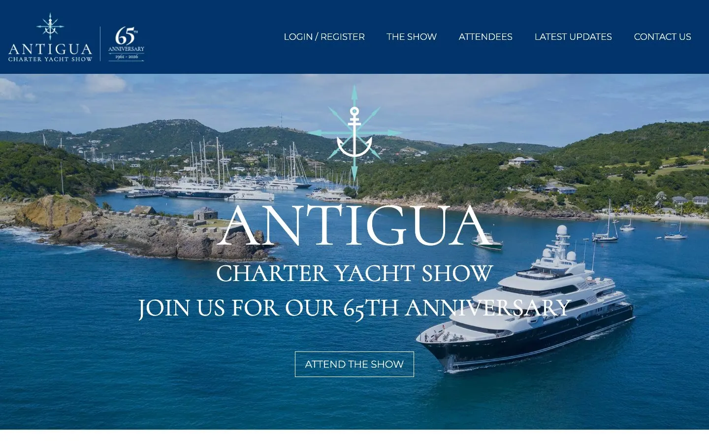 The website of Antigua Charter Yacht Show