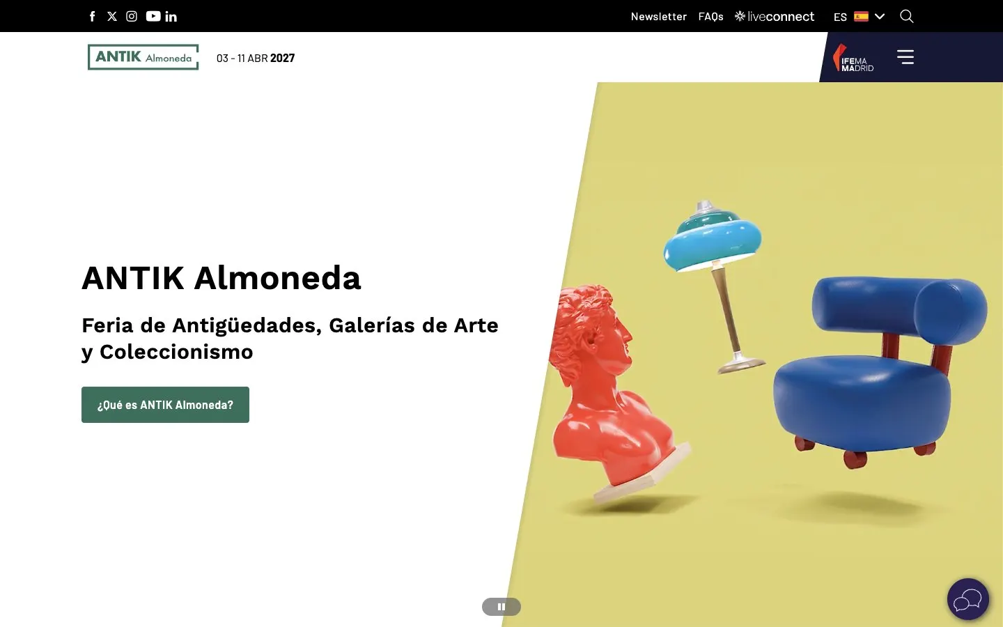 The website of ANTIK Almoneda