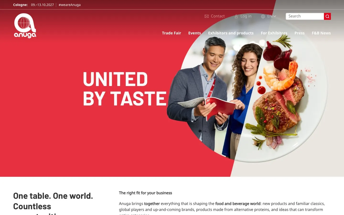 The website of Anuga