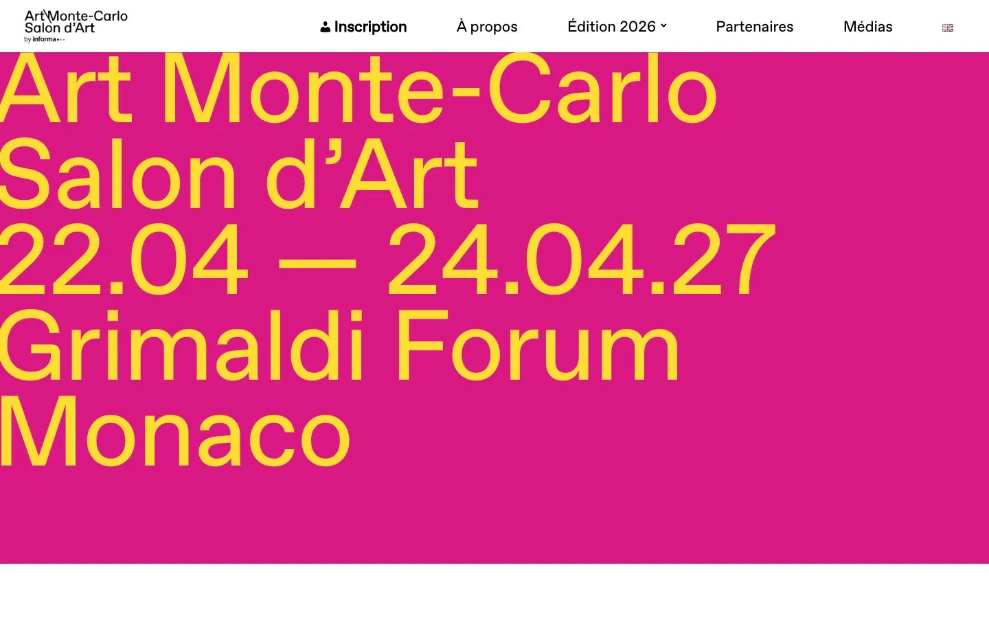 The website of Art Monte-Carlo