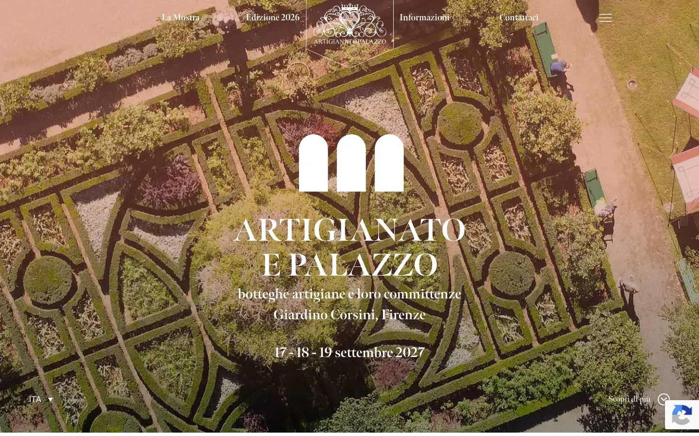 The website of Artigianato e Palazzo