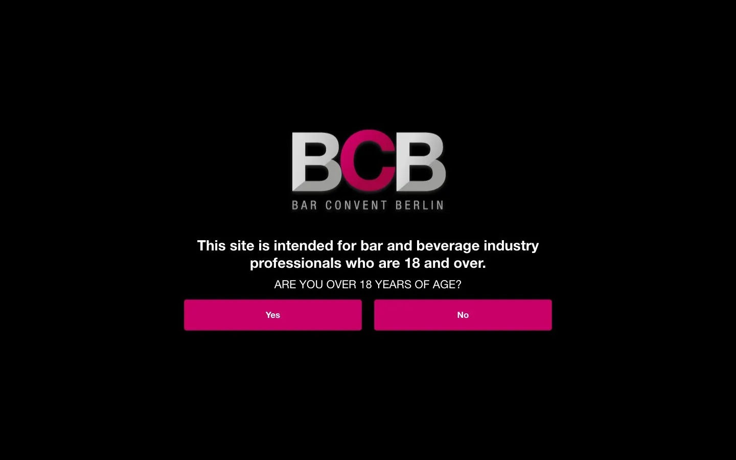 The website of Bar Convent Berlin
