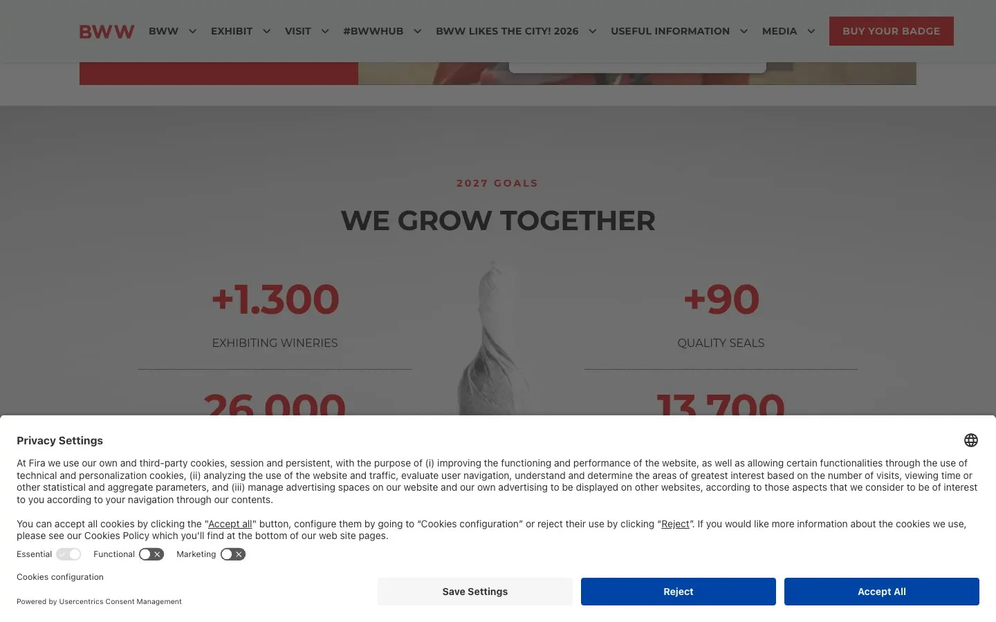 The website of Barcelona Wine Week