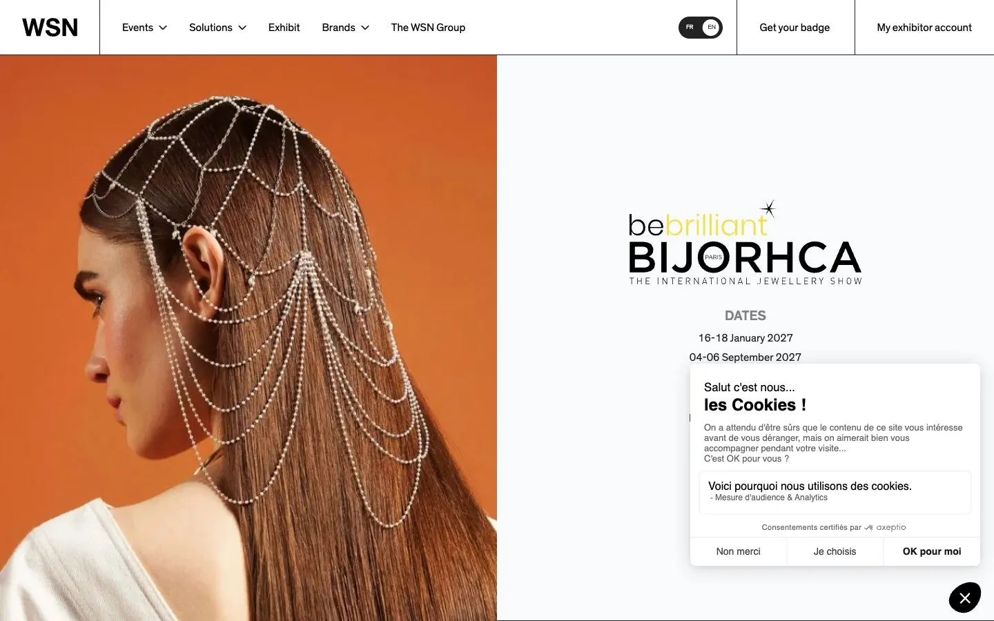 The website of Bijorhca Paris