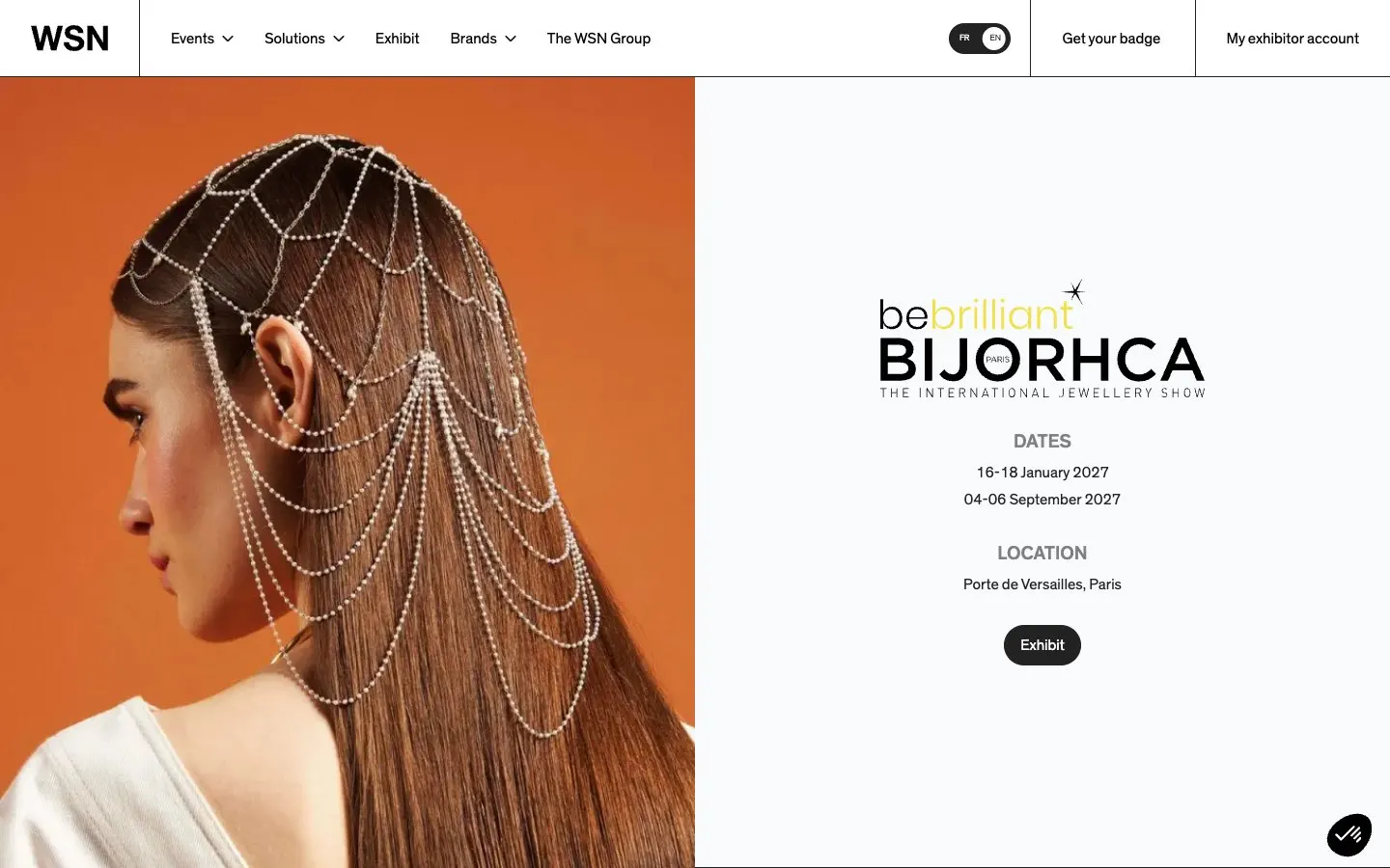 The website of Bijorhca Paris