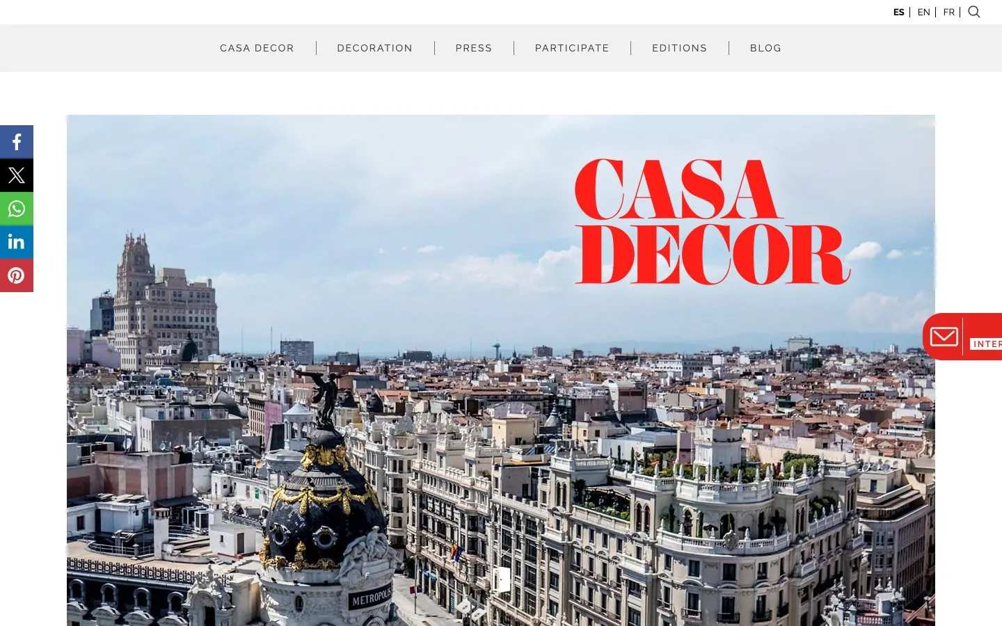Die Website von Casa Decor