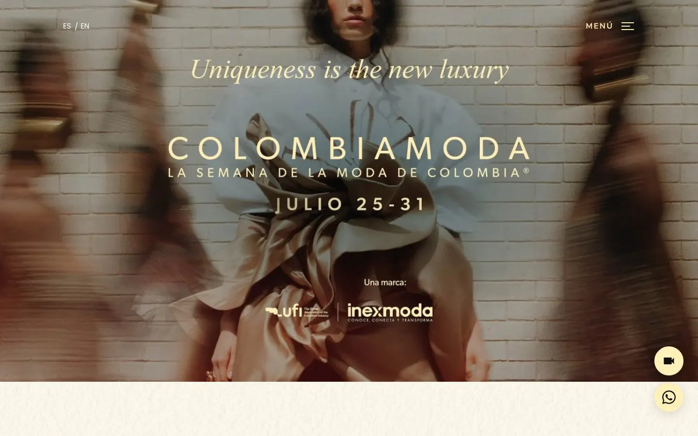 الموقع الإلكتروني لـ Colombiamoda