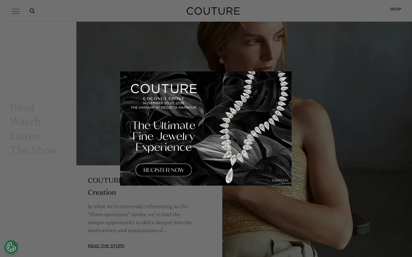 The website of COUTURE Las Vegas