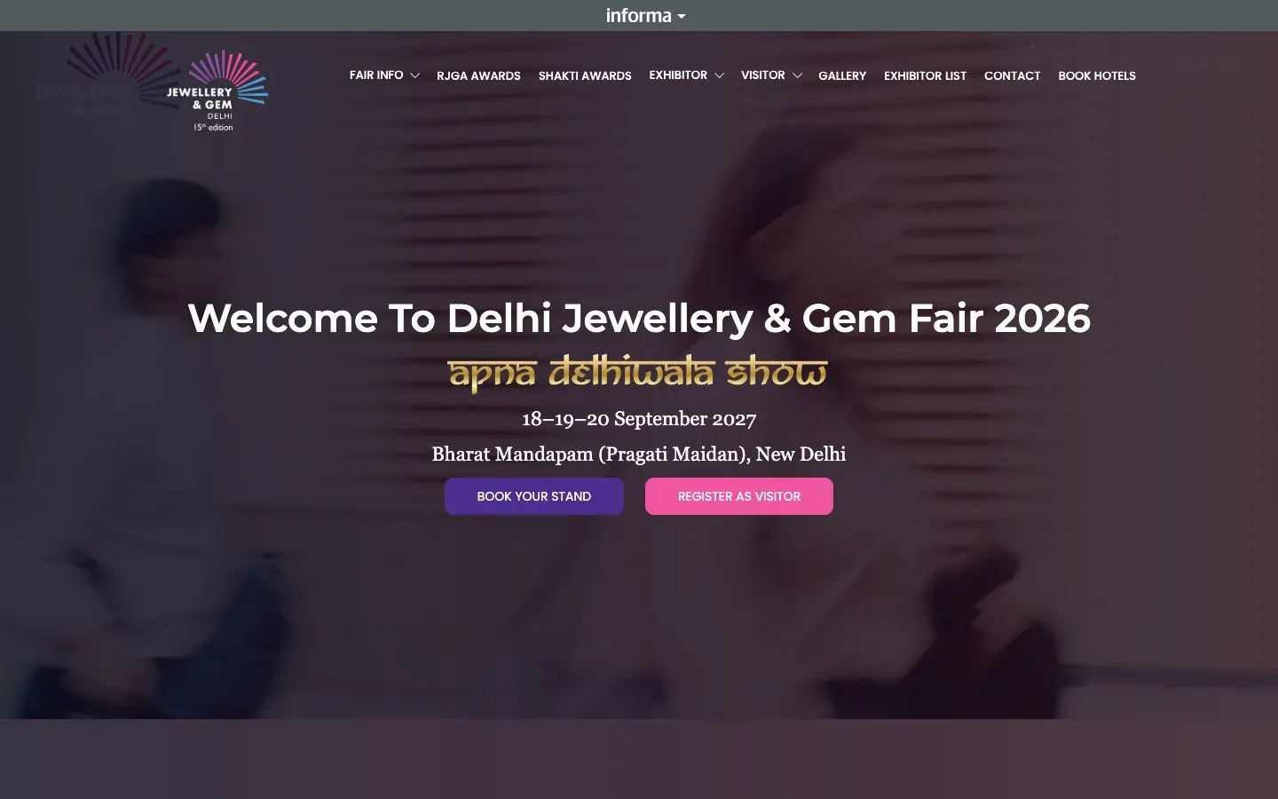 The website of Delhi Jewellery & Gem Fair