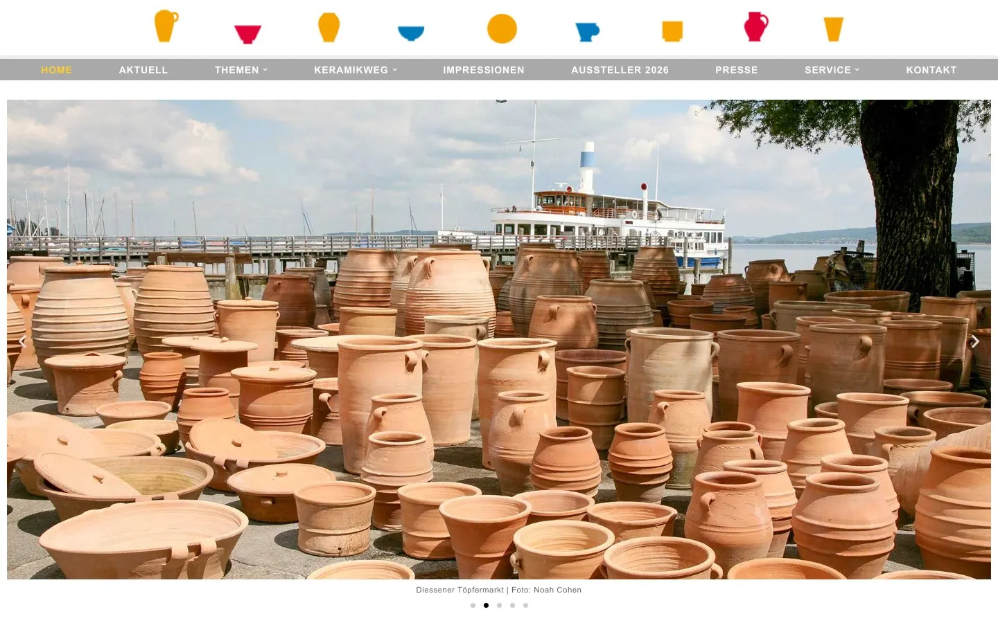 The website of Diessener Töpfermarkt