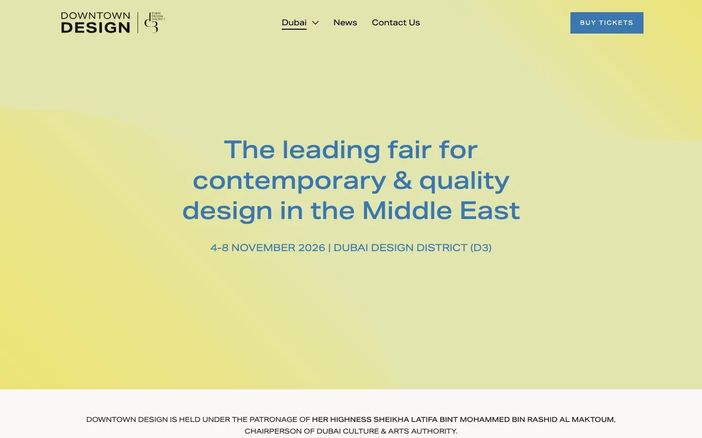 الموقع الإلكتروني لـ Downtown Design