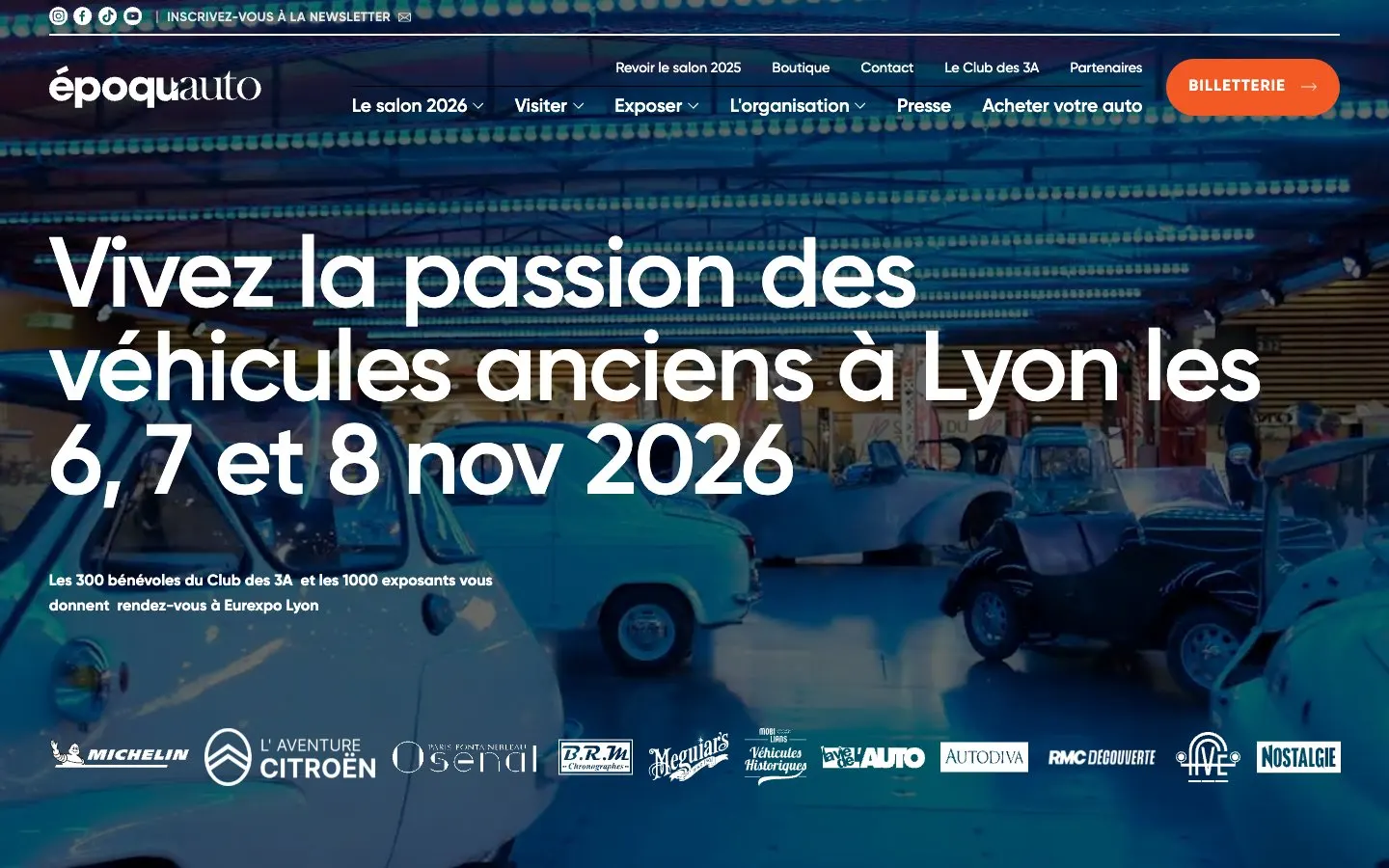 The website of Epoqu'Auto