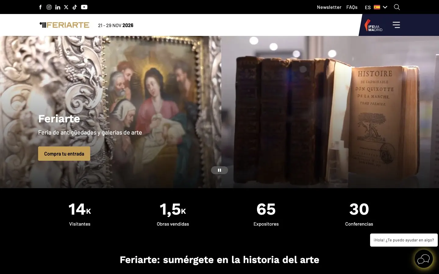 The website of Feriarte