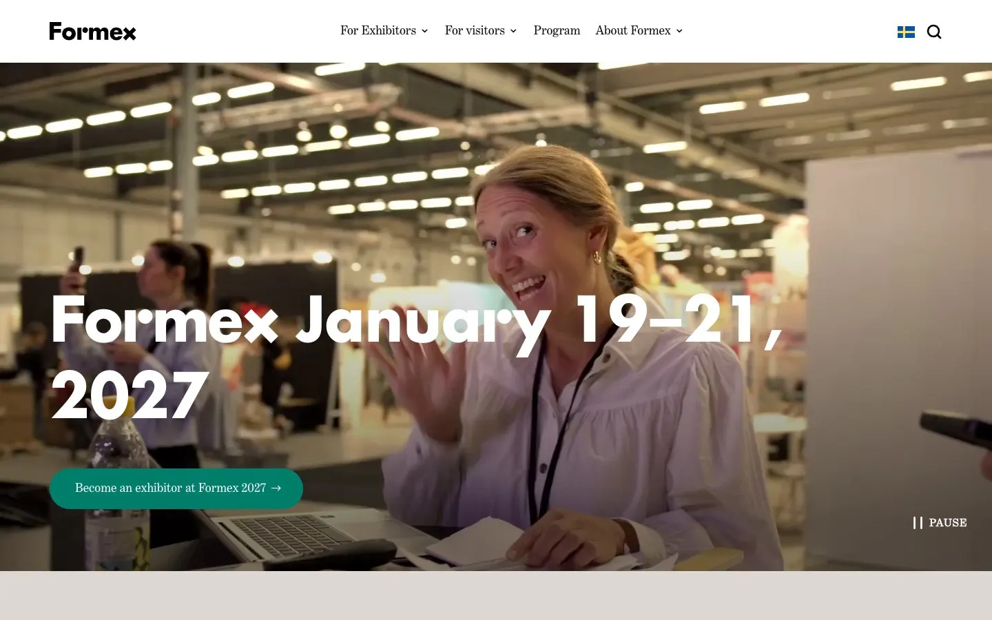 The website of Formex