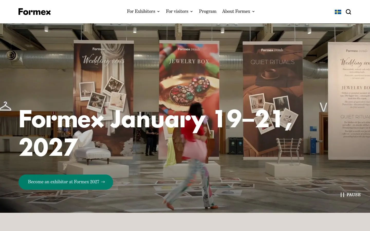 The website of Formex