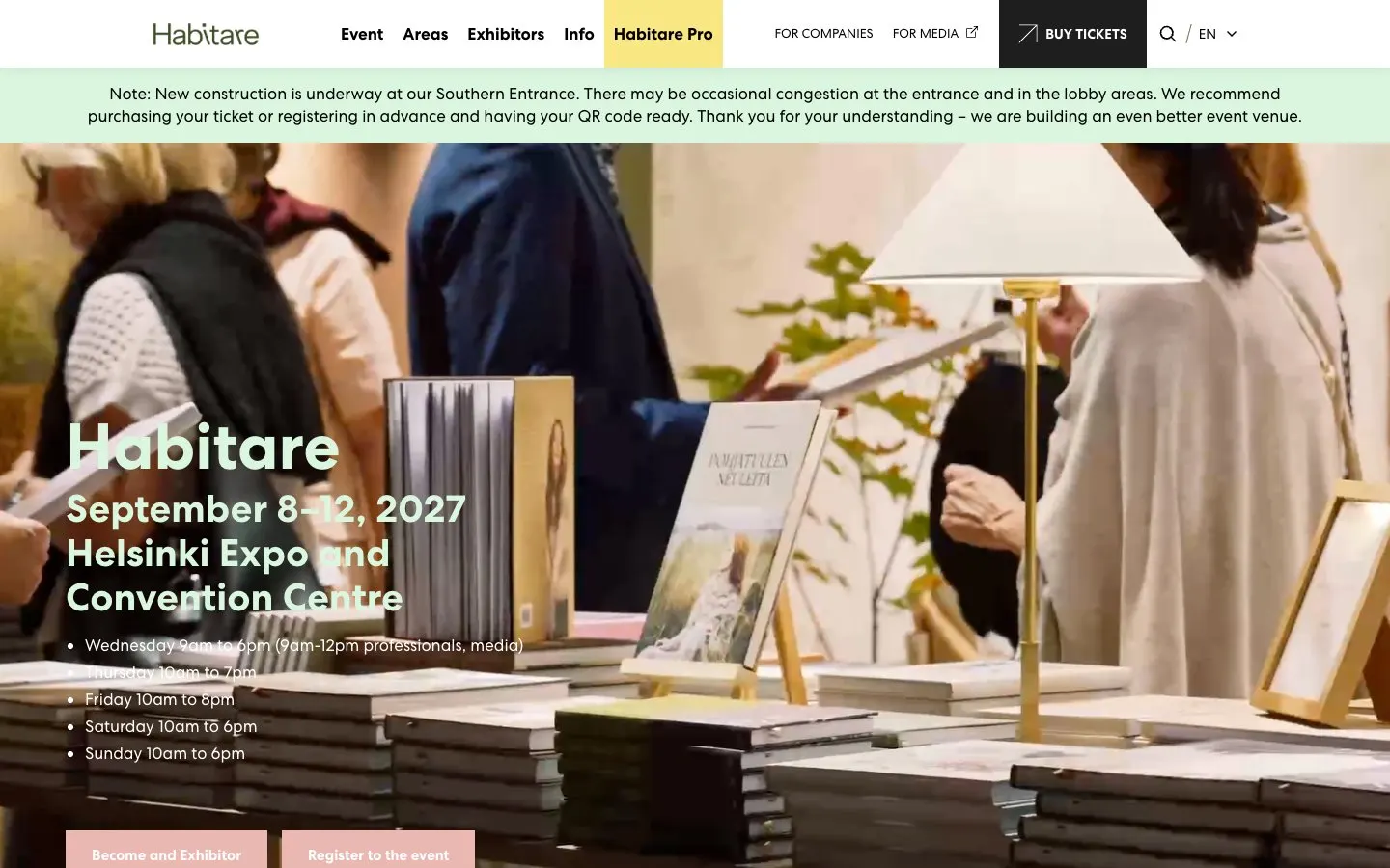 The website of Habitare