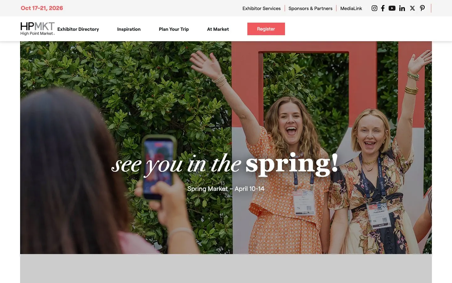 The website of High Point Market