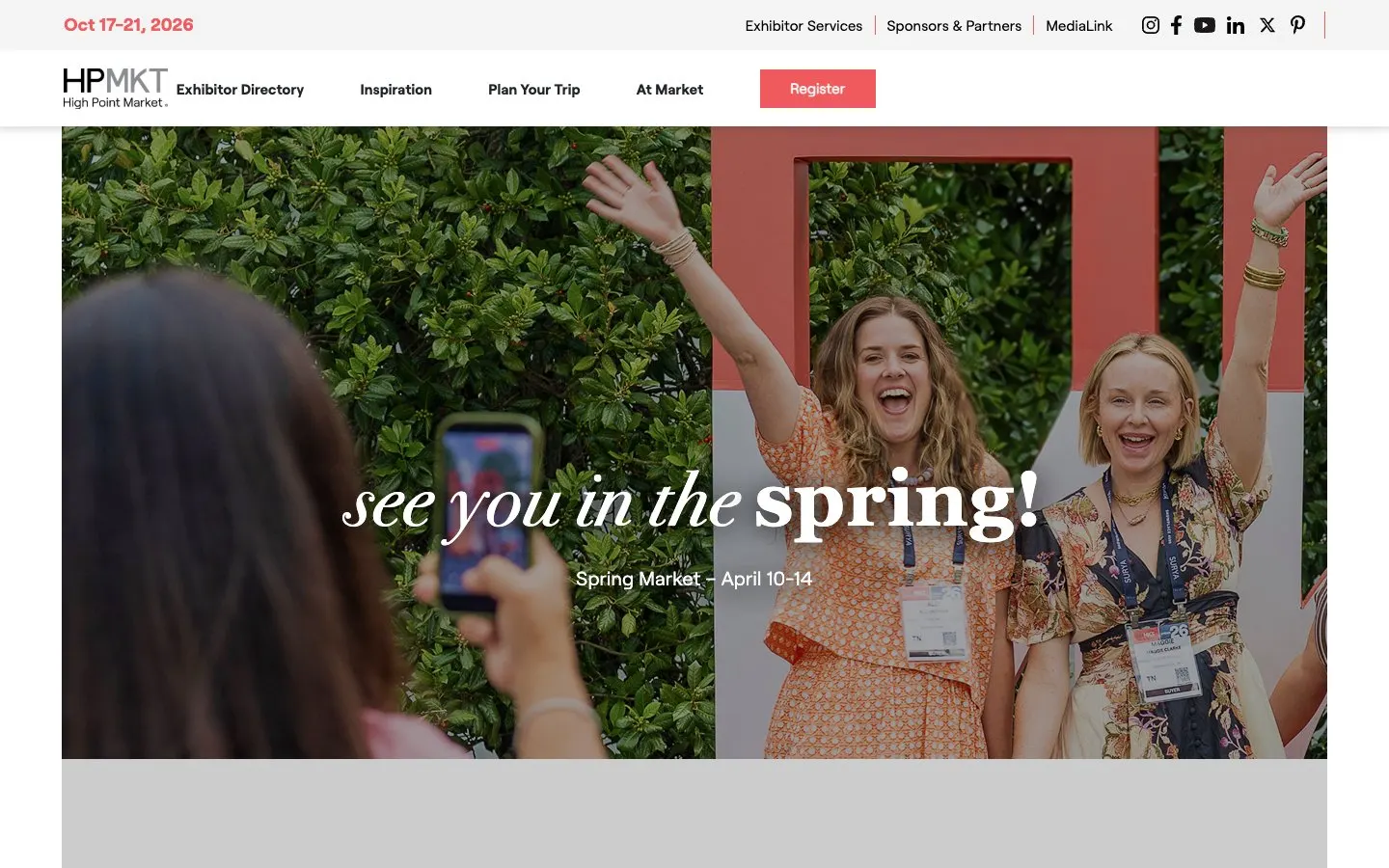 The website of High Point Market