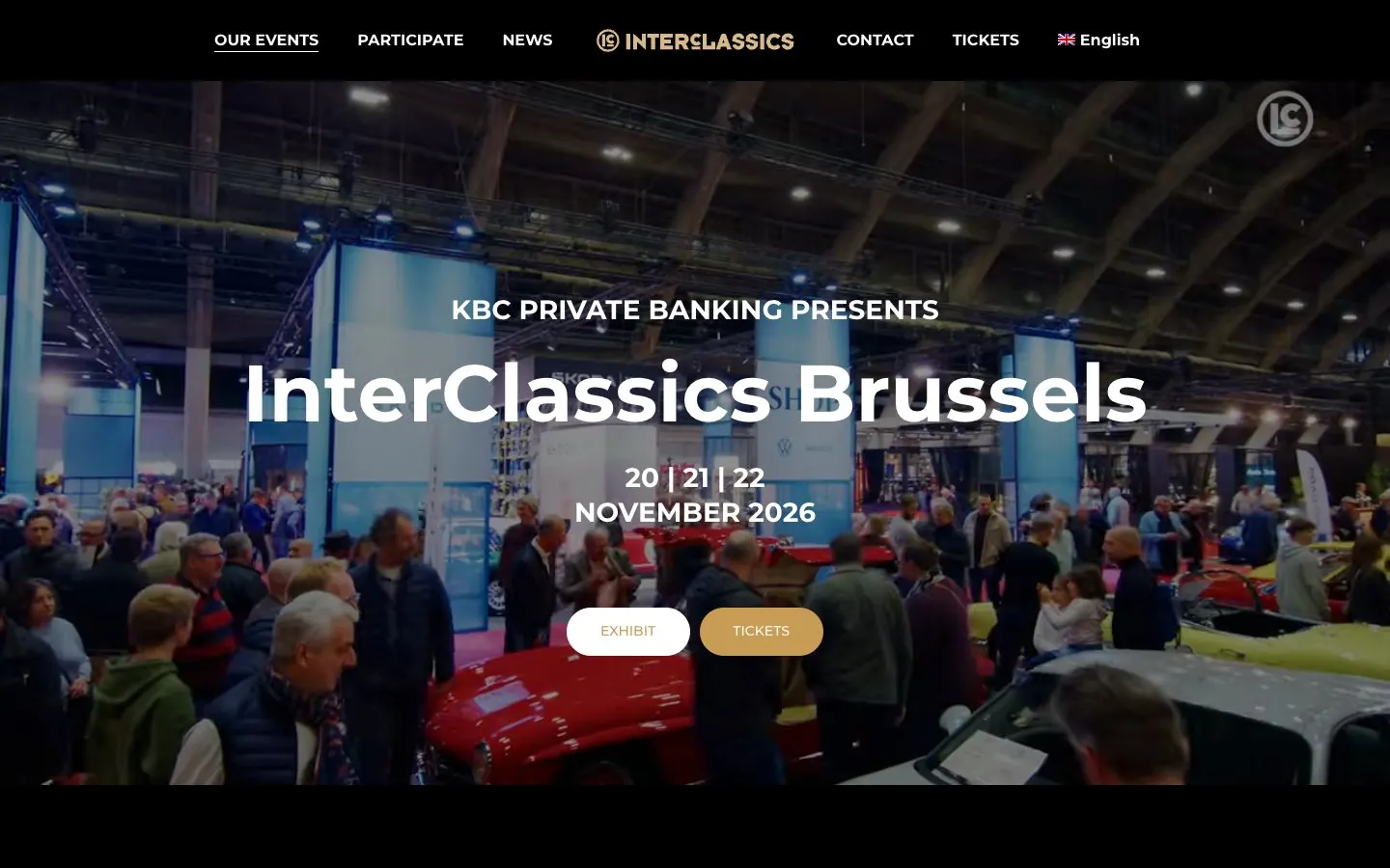 The website of InterClassics Brussels