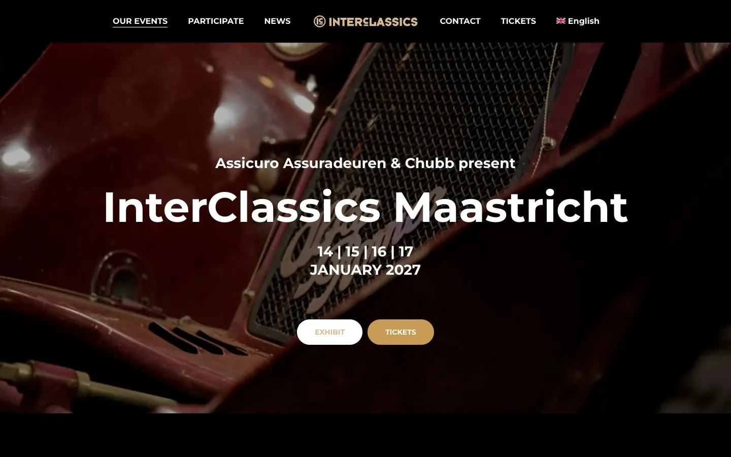 The website of InterClassics Maastricht