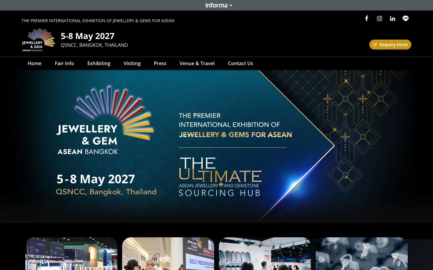 The website of Jewellery & Gem ASEAN Bangkok