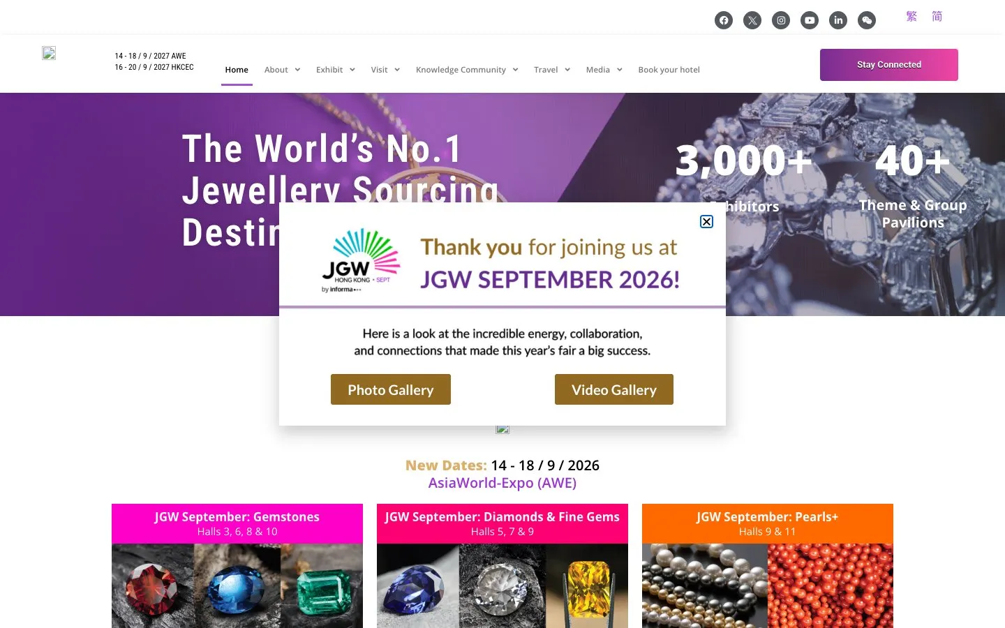 The website of Jewellery & Gem WORLD Hong Kong – September