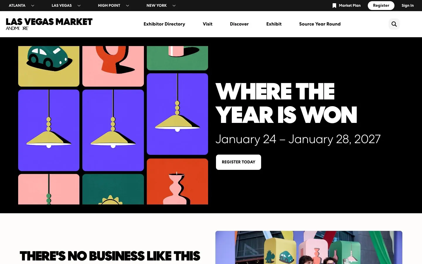 The website of Las Vegas Market
