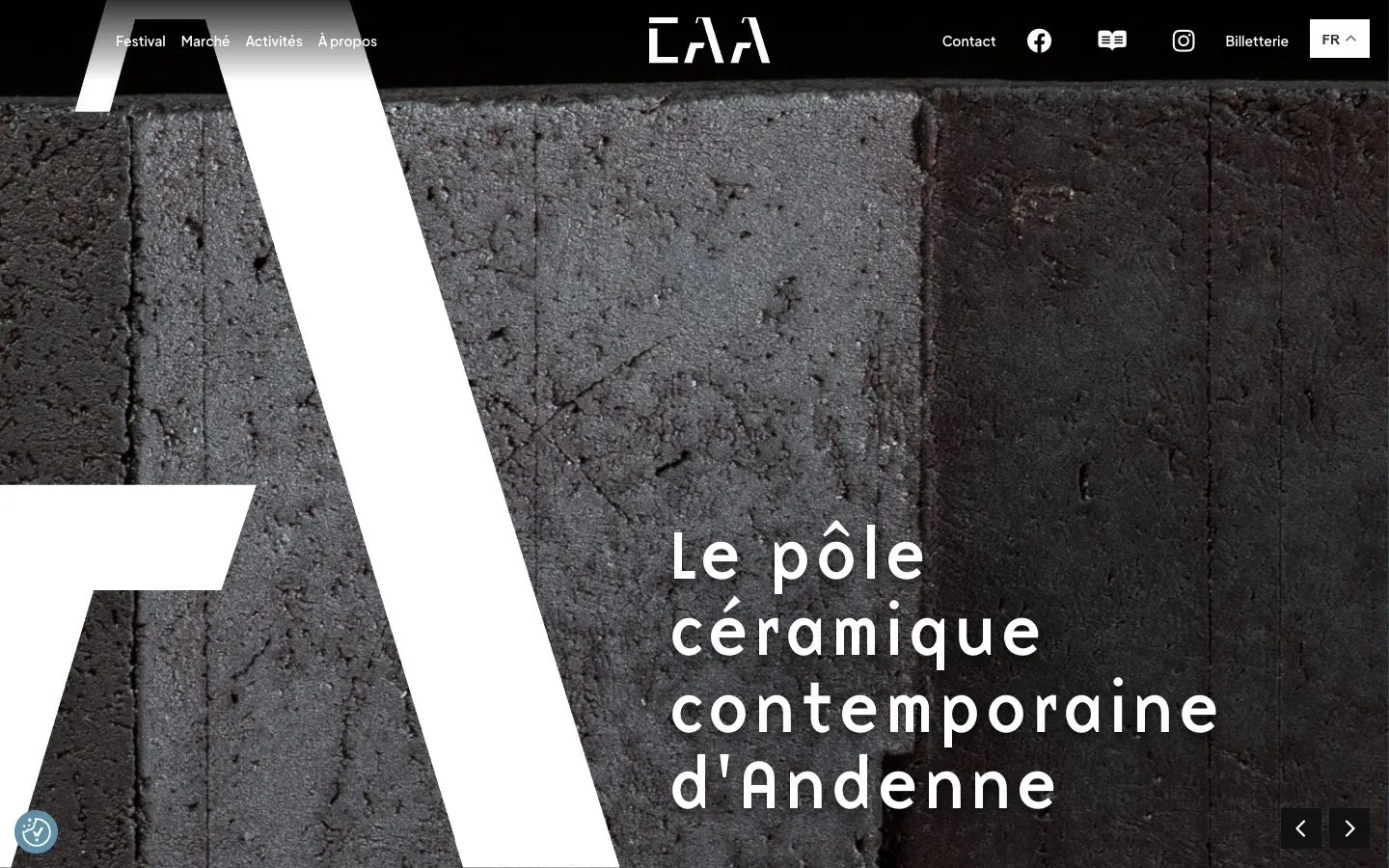 The website of Li Dièle – Marché de la céramique d'Andenne