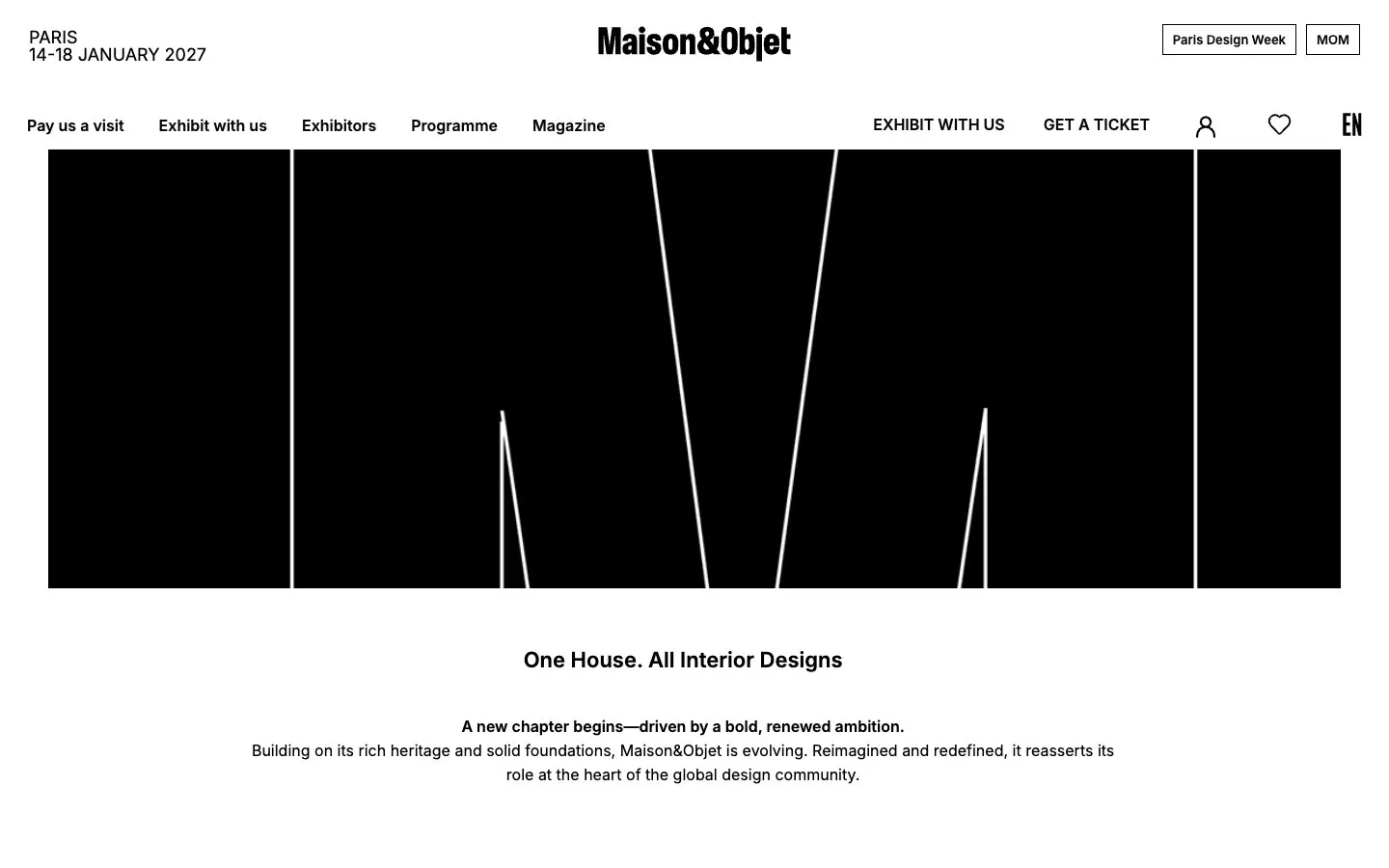 The website of Maison&Objet Paris