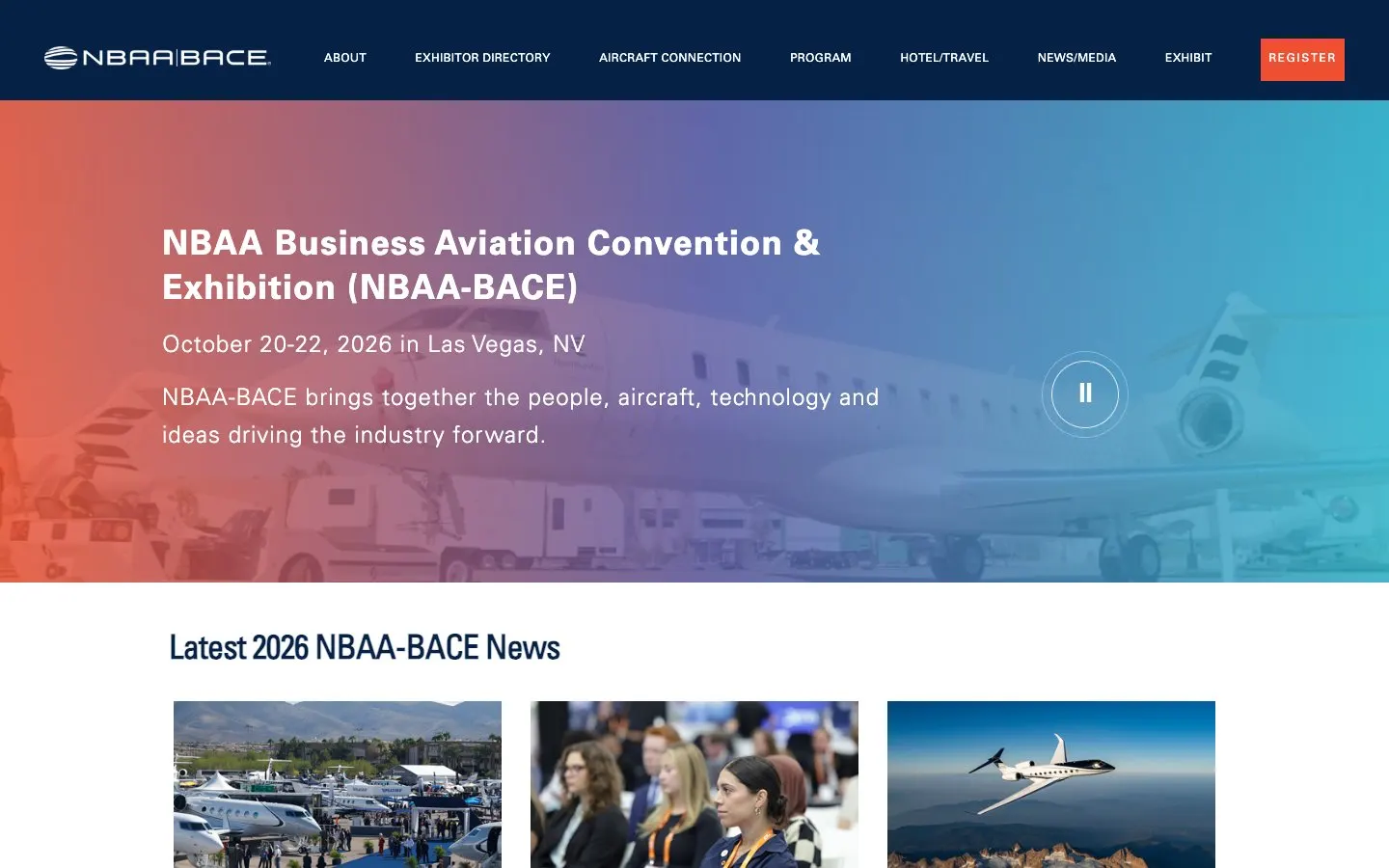 The website of NBAA-BACE