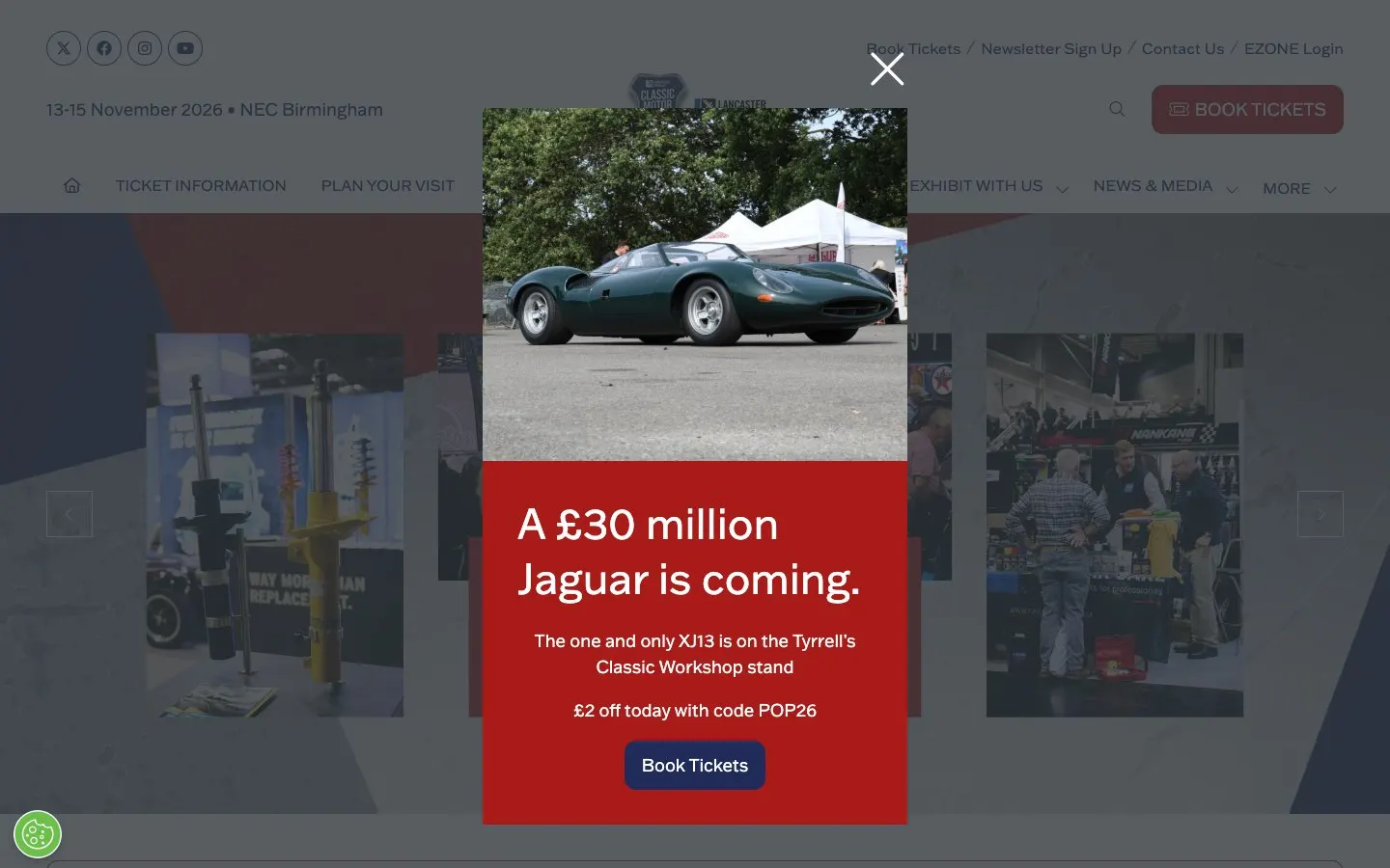 The website of Classic Motor Show