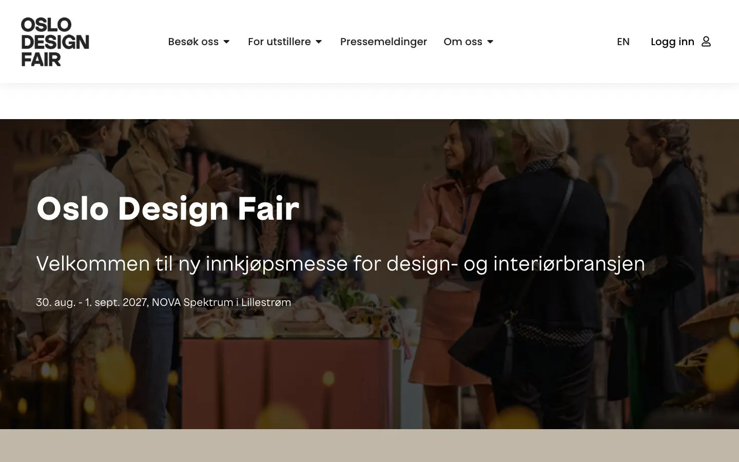 The website of Oslo Design Fair