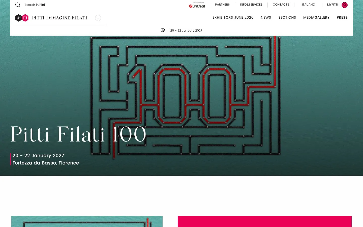 The website of Pitti Filati