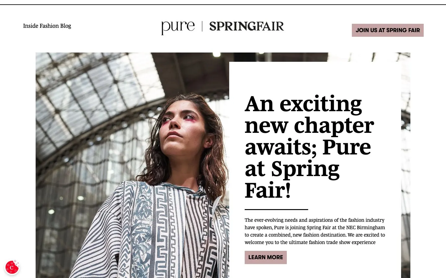 The website of Pure London
