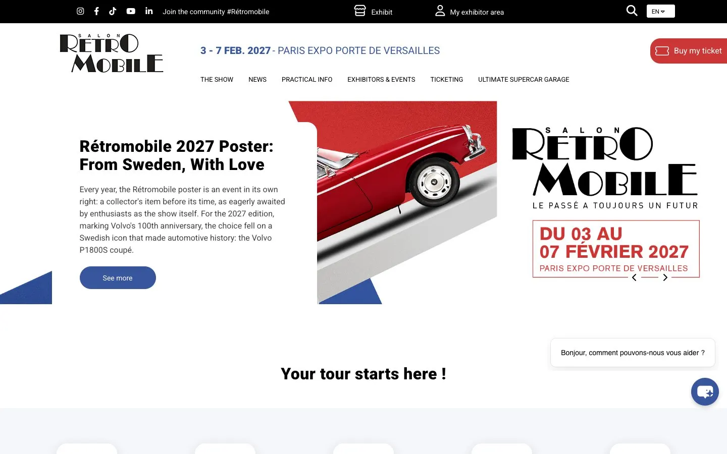 The website of Rétromobile