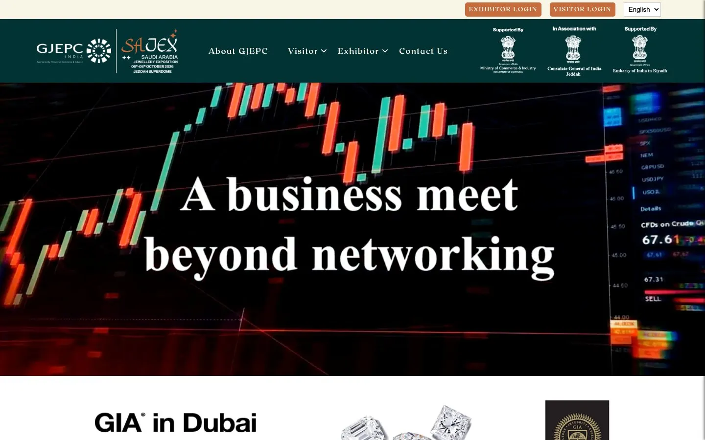 Le site de SAJEX – Saudi Arabia Jewellery Exposition