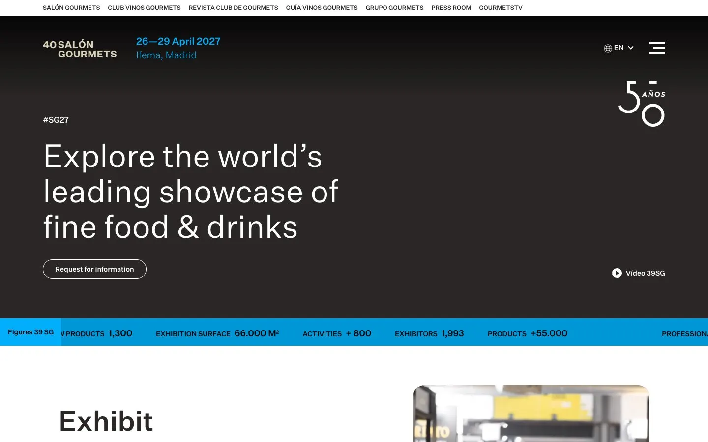 The website of Salón Gourmets