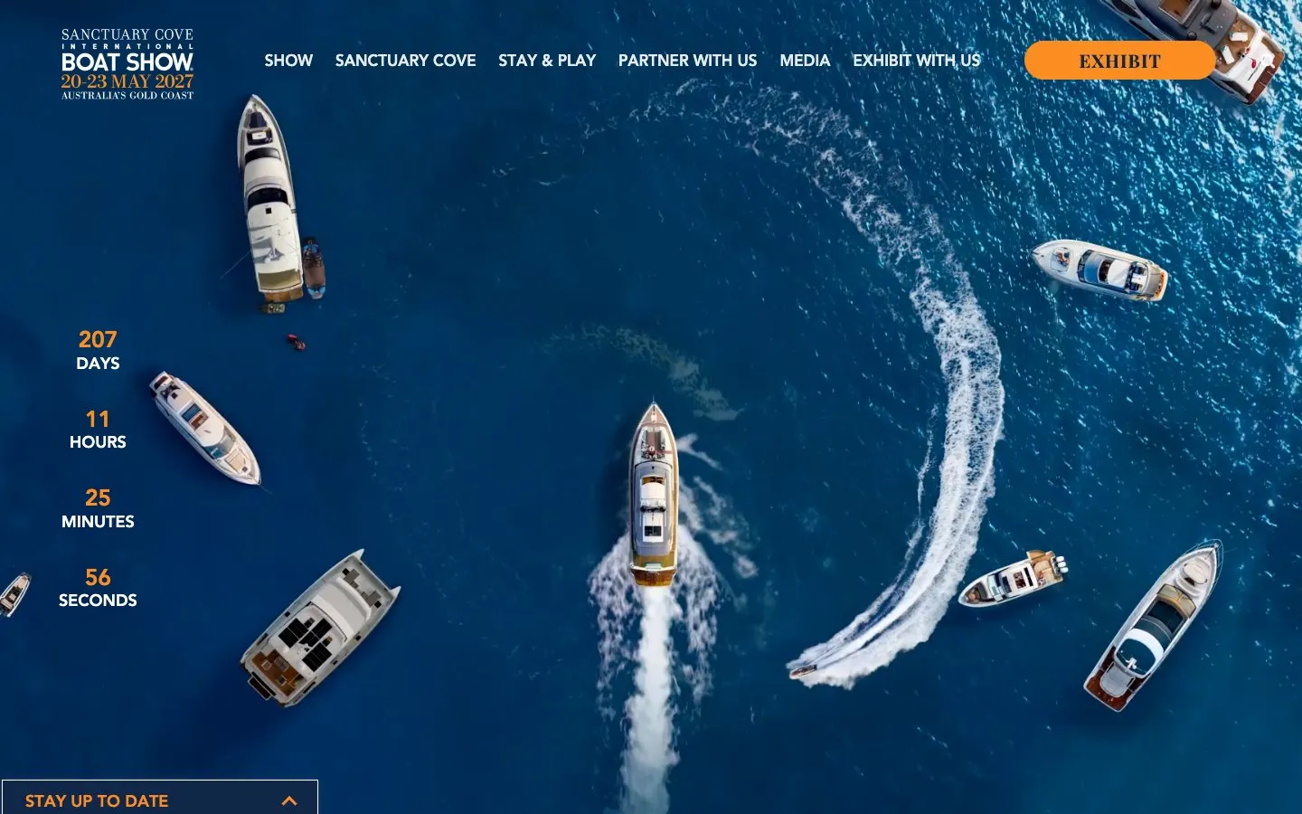 The website of Sanctuary Cove International Boat Show
