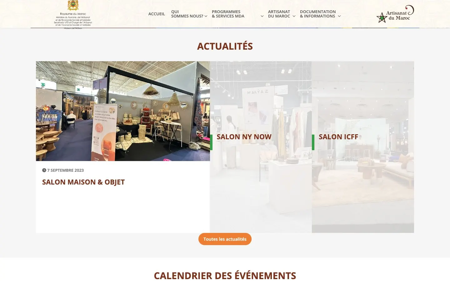 Semaine Nationale de l'Artisanat – Salon de l'Artisanat 的网站