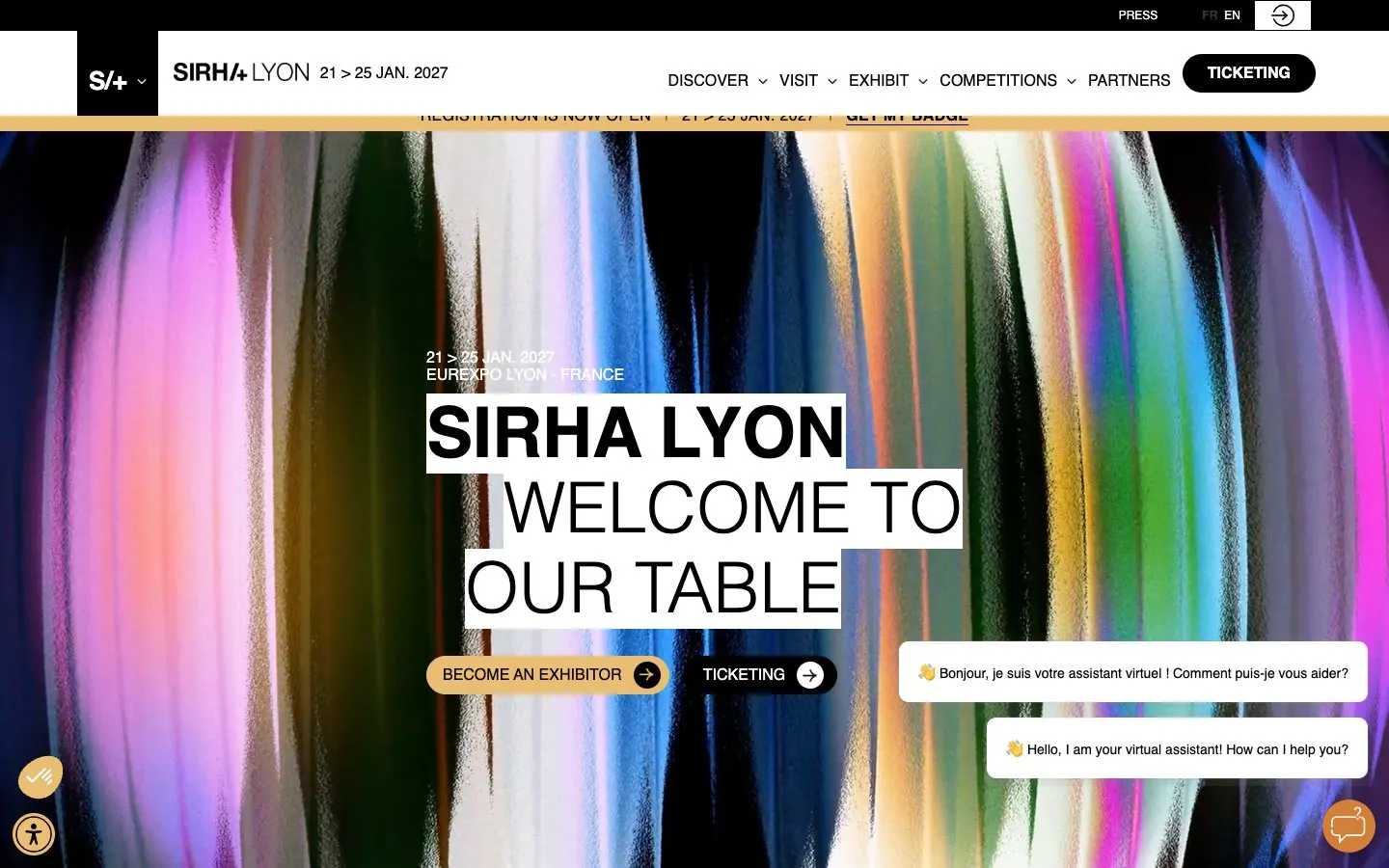 The website of Sirha Lyon