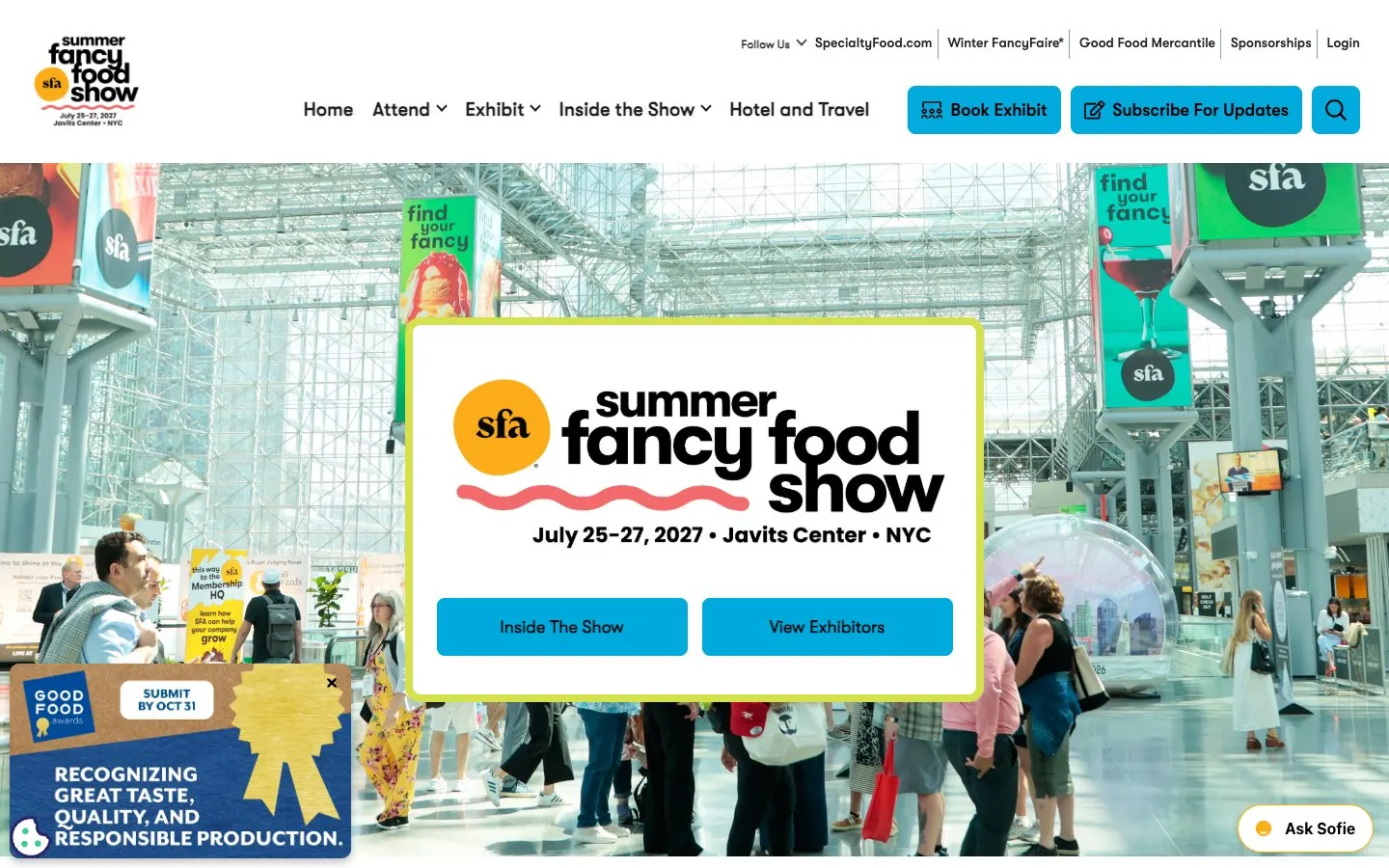 The website of Summer Fancy Food Show