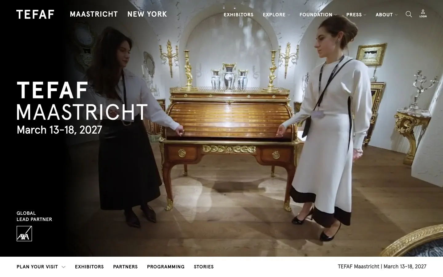 The website of TEFAF Maastricht