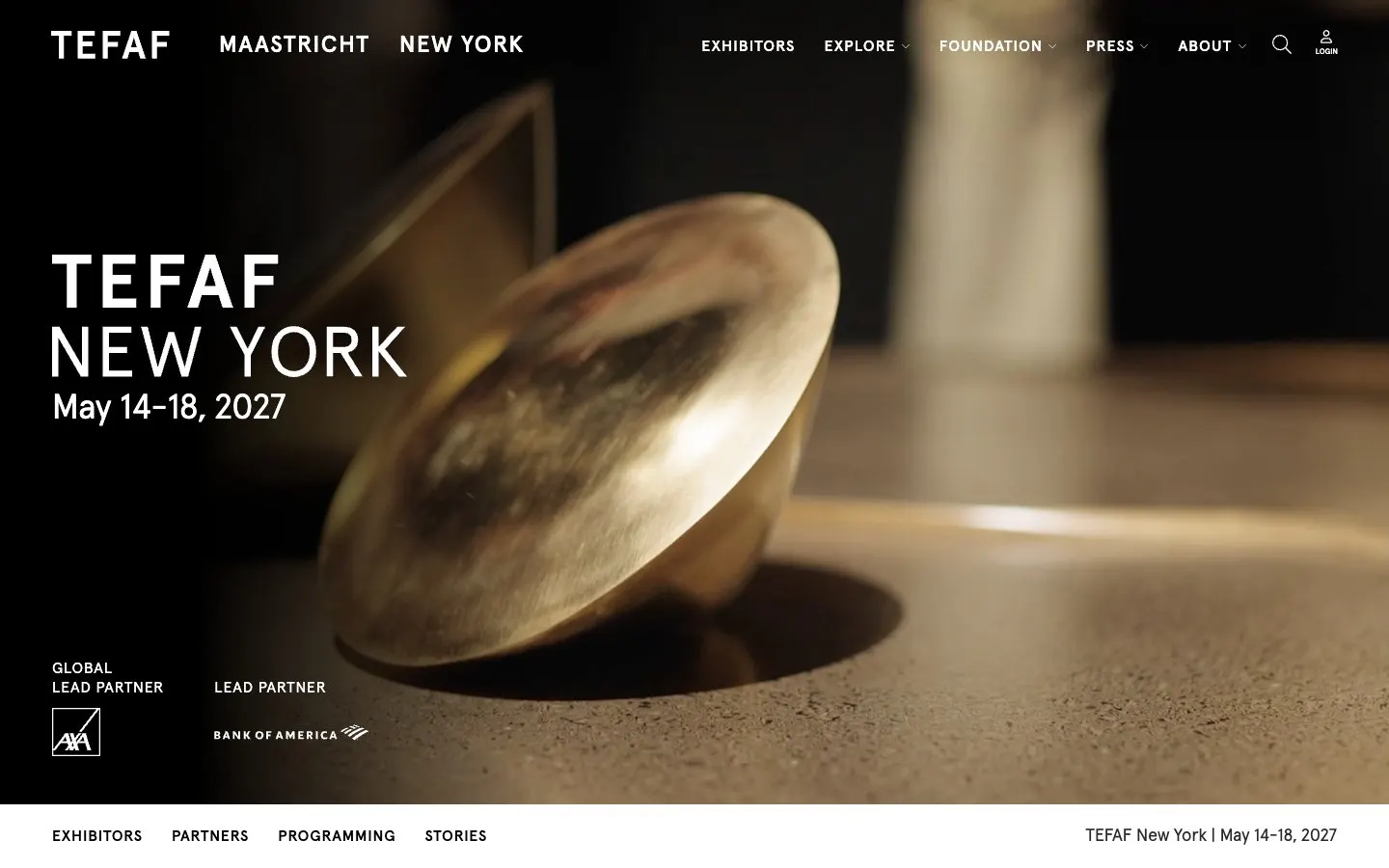 The website of TEFAF New York