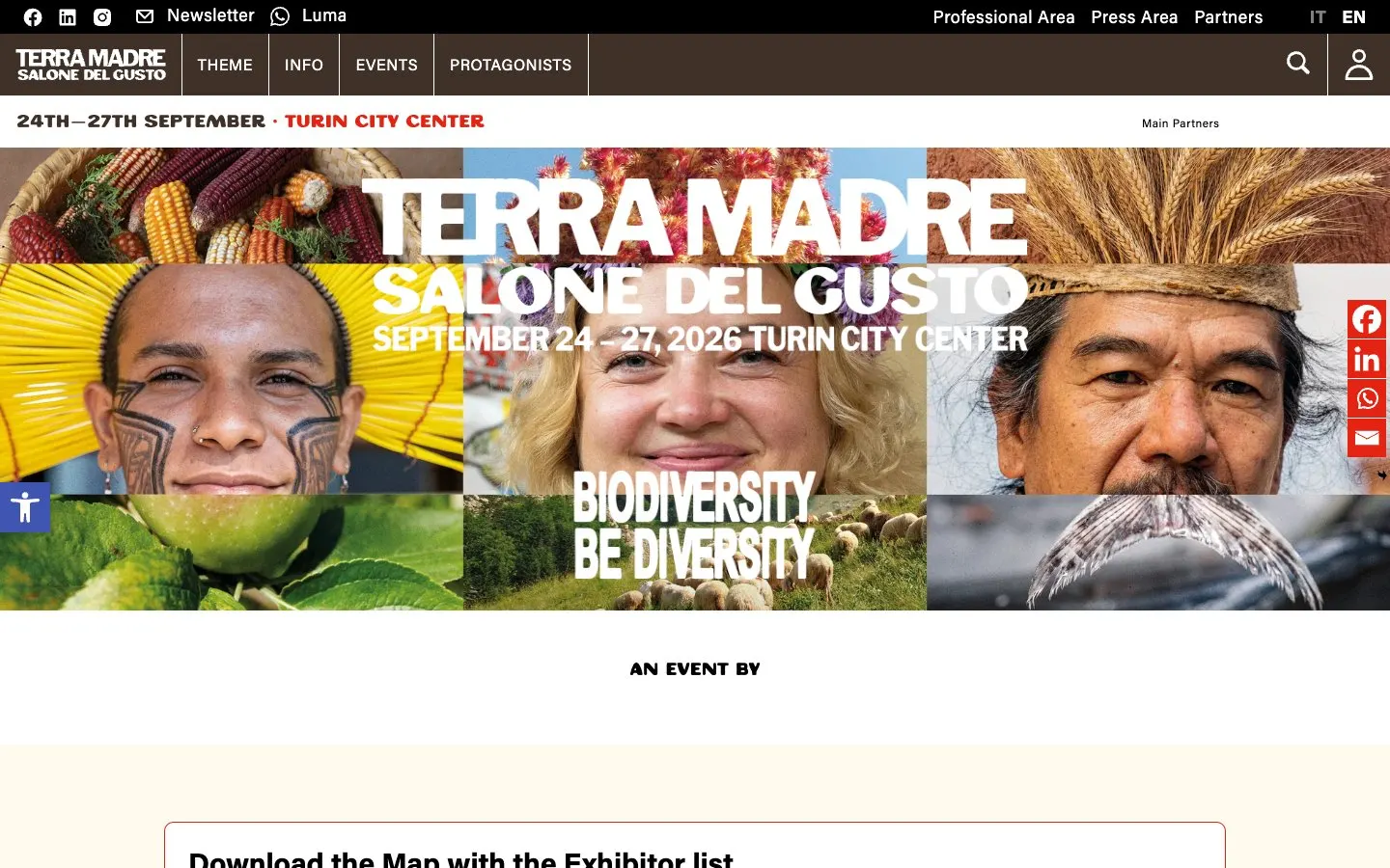 The website of Terra Madre Salone del Gusto