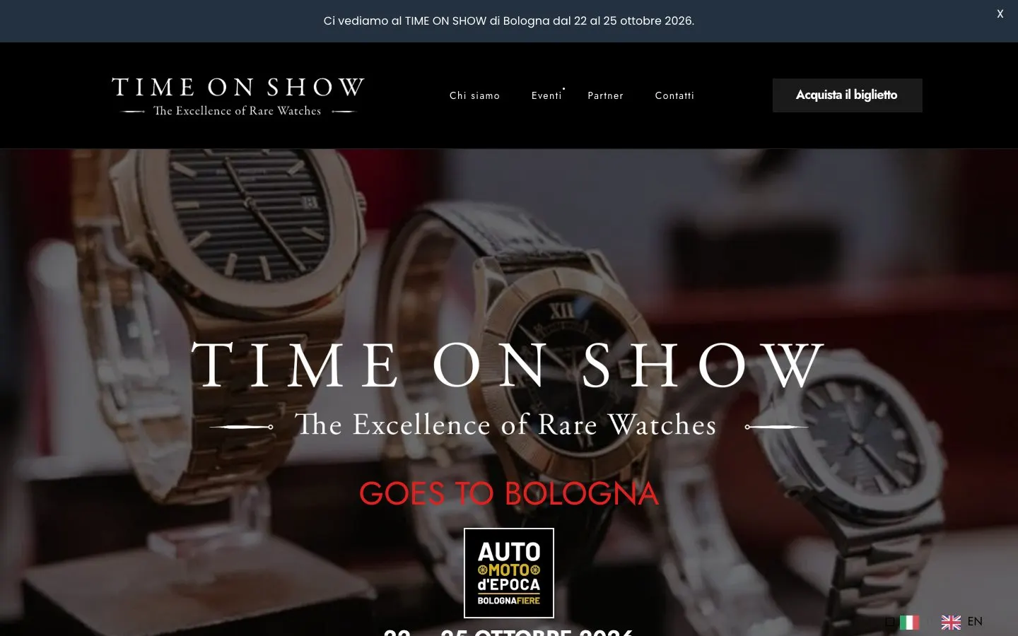 The website of Time on Show Paris