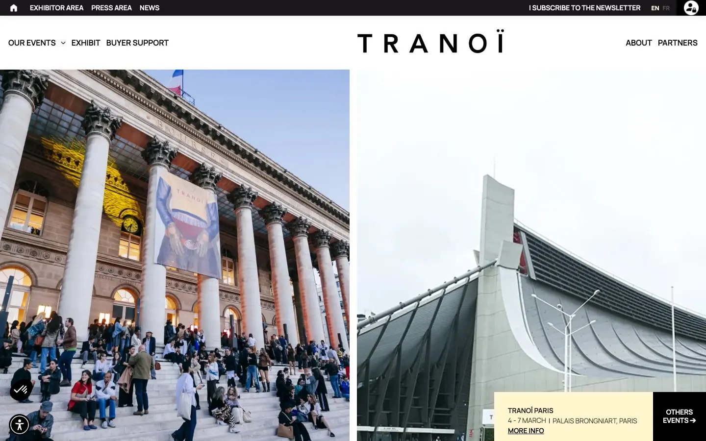 The website of Tranoï Tokyo