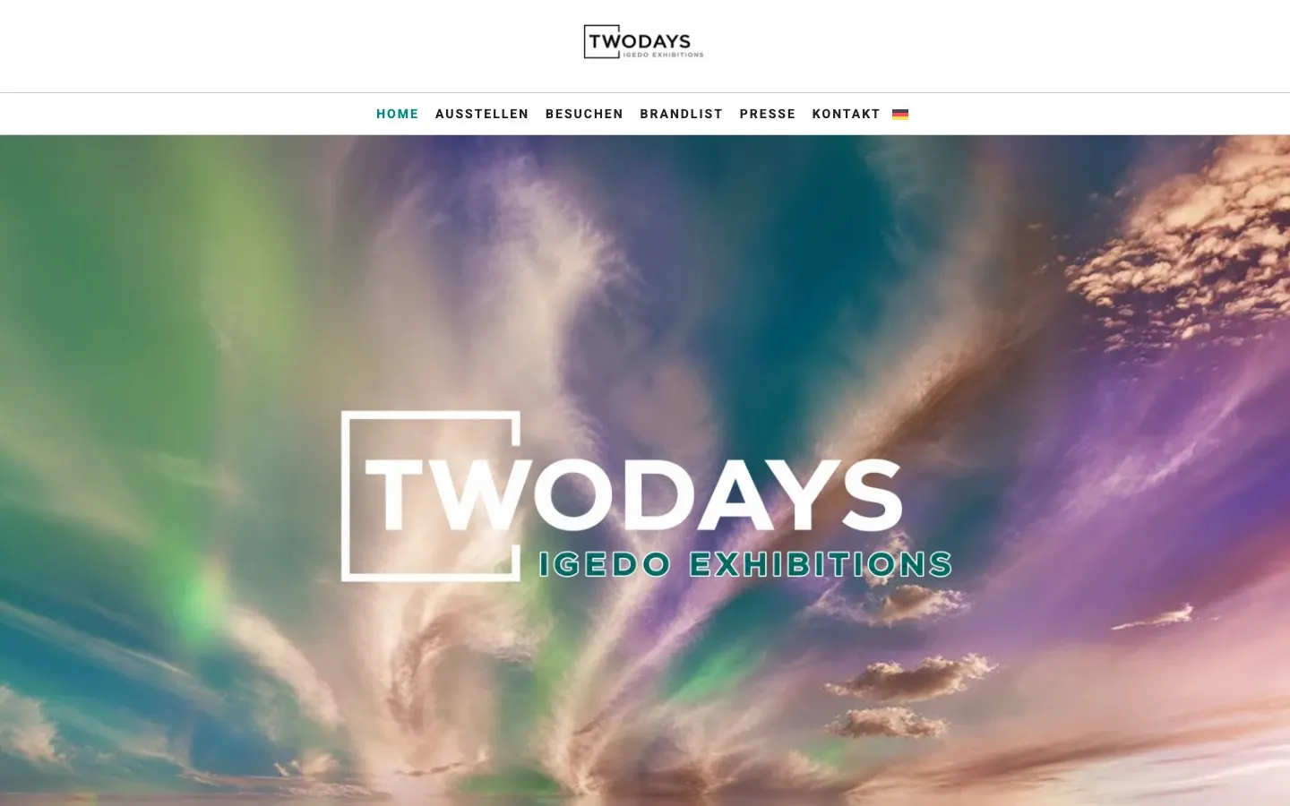 The website of TWODAYS Düsseldorf