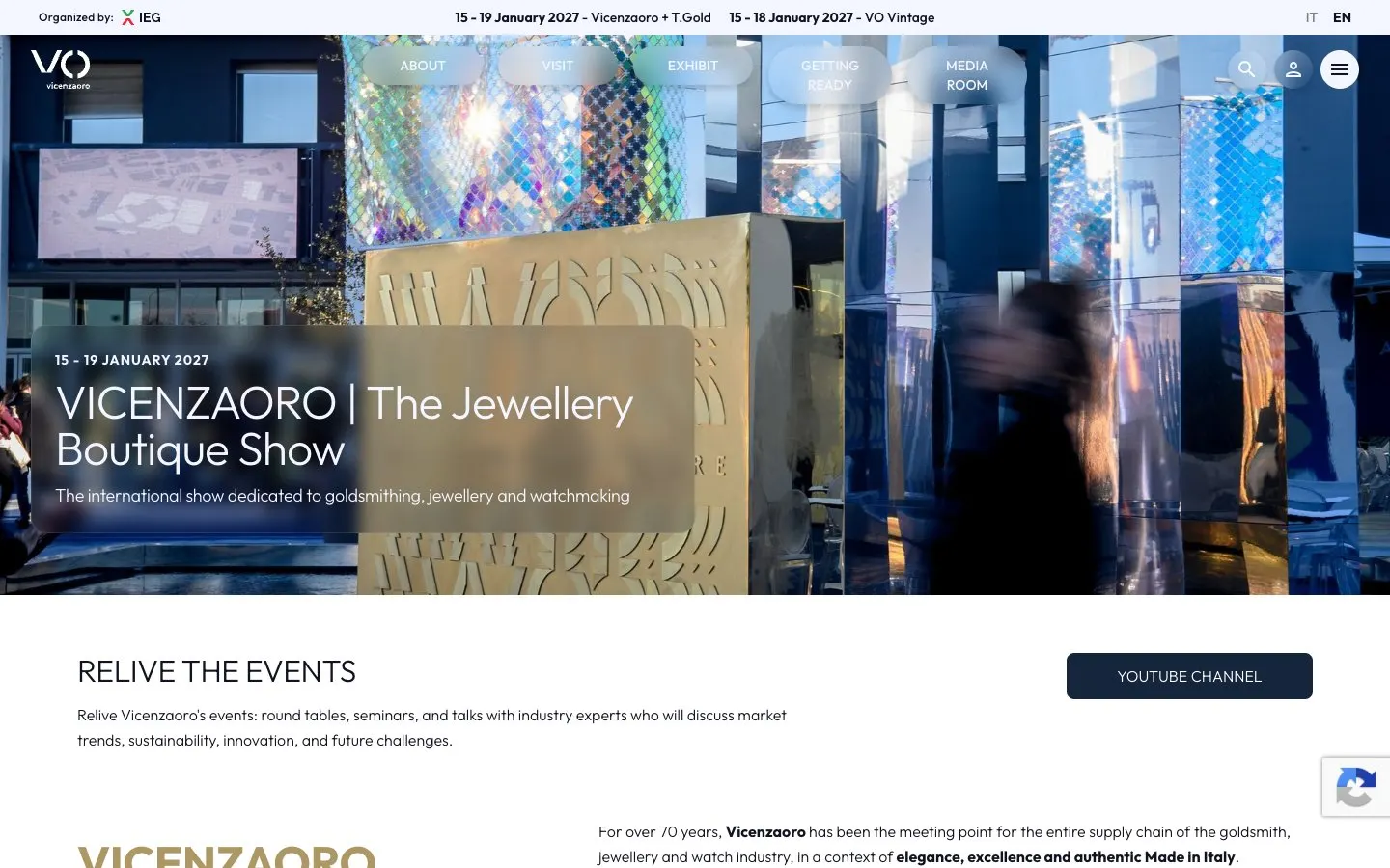 The website of Vicenzaoro