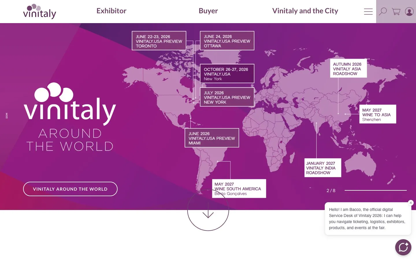 The website of Vinitaly