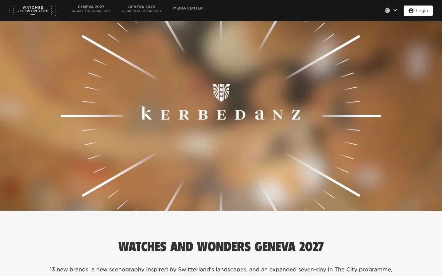 The website of Watches and Wonders Geneva